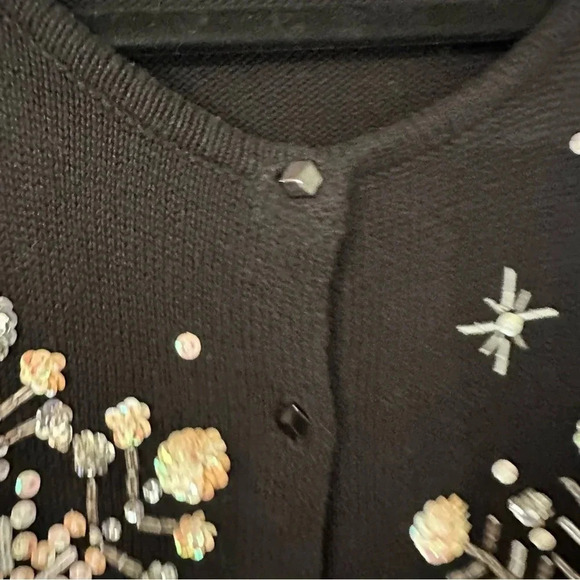 Tiara International Christmas Collection 2004 Women's Black Sweater Size XL GUC - Picture 6 of 10